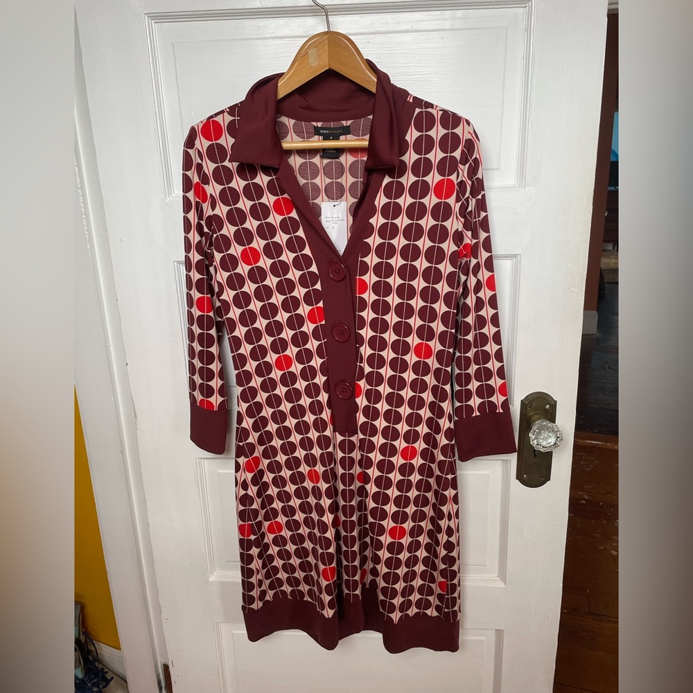 BCBG mid century style polkadot dress